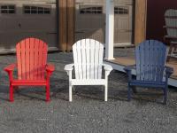 Red, White, & Blue Poly Lumber Heavy Duty Adirondack Chairs