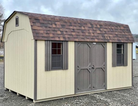 10 x 16 Dutch Barn w/shelves and loft 