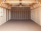 14x28 Gambrel Barn Style Single-Car Garage Interior at Pine Creek Structures